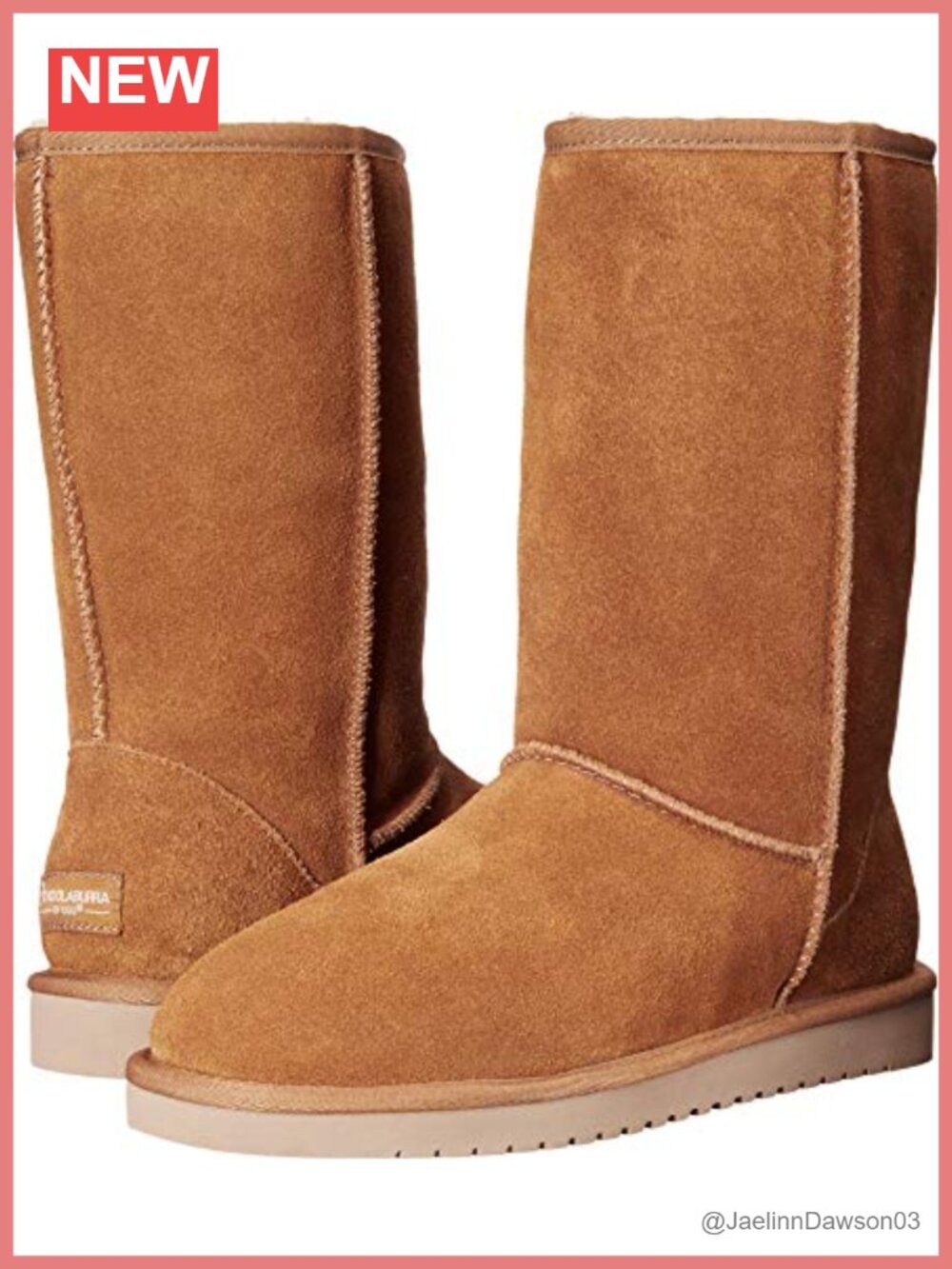 Shearling Lined Mid-Calf Pull-On Boots with Faux Fur Trim
